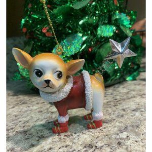 Chihuahua Christmas Ornament Christmas Sweater Chihuahua Dog Ornament